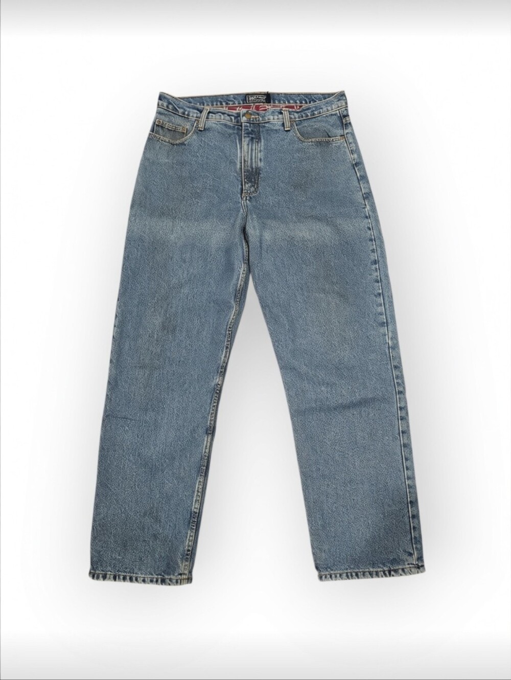 Vintage Army & Navy Flannel Lined Medium Wash Blue Jeans - 38x32